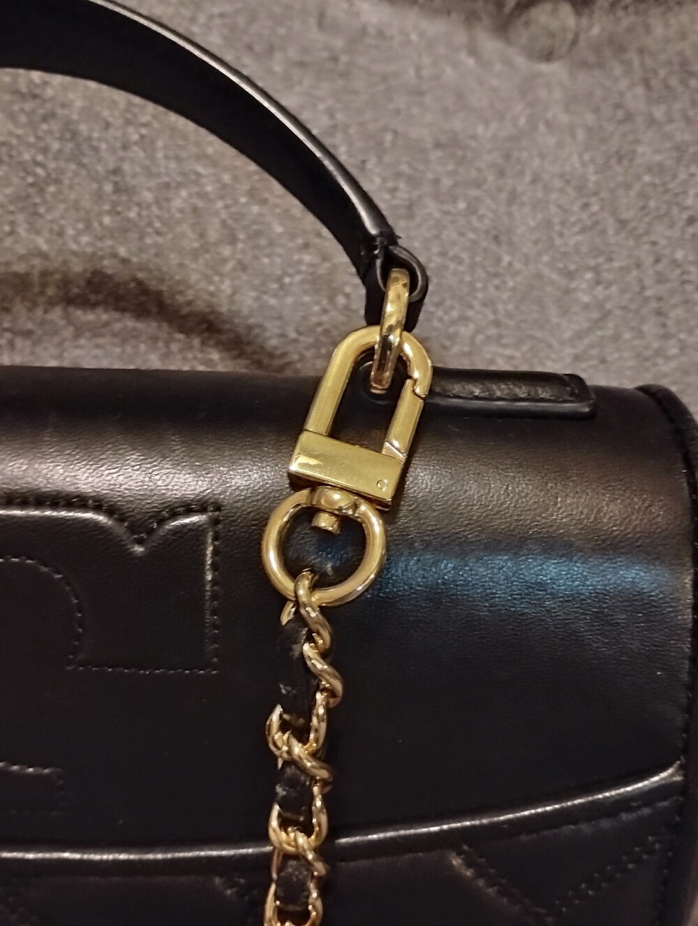Tory Burch Black Quilted Leather Chain-Shoulder Crossbody - Picture 3 of 16